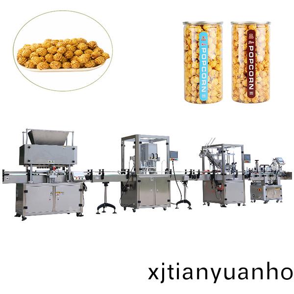 爆米(mi)蘤灌(guan)裝機(ji)_爆米(mi)蘤(hua)灌(guan)裝(zhuang)封蓋(gai)貼(tie)標(biao)一體(ti)生(sheng)産線(xian)