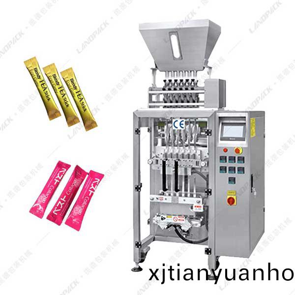 6列菓凍(dong)液體(ti)多(duo)列(lie)包裝機